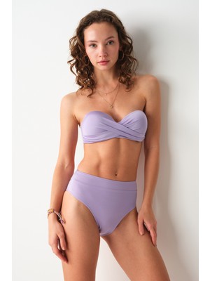 No Gossip Angela High Leg Bikini Tek Alt Lila 239203