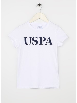 U.S. Polo Assn. Baskılı Beyaz Erkek Çocuk T-Shirt GeartkidsIY023