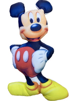 Güçlü Mickey Mouse Yastık Elyaf Dolgulu Gerçek Görünüm Yumuşak Doku 40 cm