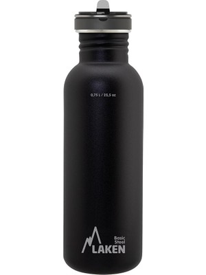 Laken Çelik Basıc Şişe 0.75L Noıre –flow Kapak  -  LKBSF75NE