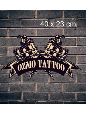 Kişiye Özel Dövmeci Tattoo Temalı Ahşap Duvar Tablo