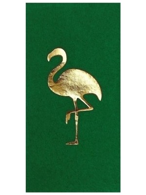 Kidspartim Gold Yaldızlı Yeşil Flamingo Peçete
