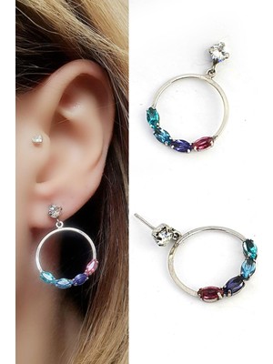 Ose Shop Swarovski Taşlı 925ayar Gümüş Küpe