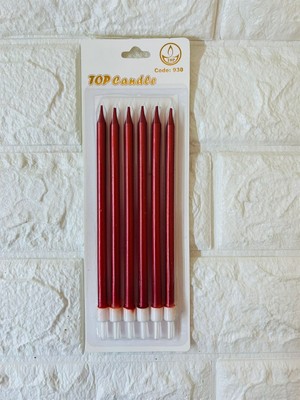 Piyop 6li Pasta Mumu Kımızı 17 cm