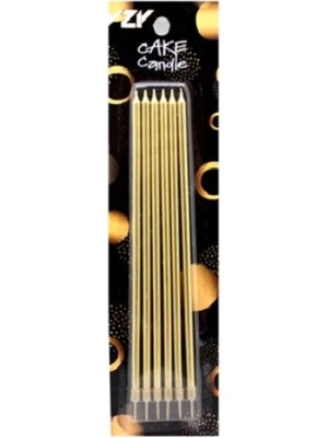 Piyop Pasta Mumu Altın 20 cm 6 Lı Paket