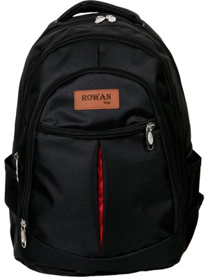 Rowan Çanta Rowan Siyah Içi Komple Astarlı ,laptop Bölmeli Sırt ve Okul Çantası 44*34*24 cm