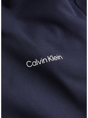 Calvin Klein Kapüşon Yaka Mavi Erkek Sweatshirt K10K109927CHW