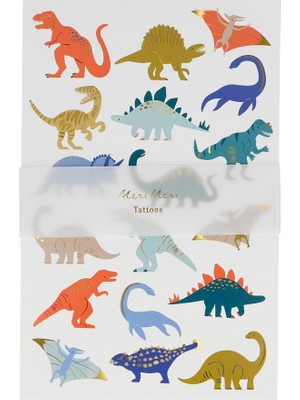 Meri Meri - Dinosaurs Tattoo Sheets - Dinozor Geçici Dövmeleri - 2'li