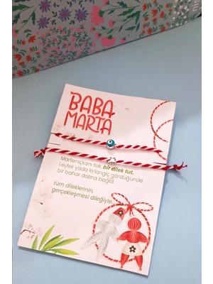 New Obsessions Baba Marta Marteniçka Kırmızı Beyaz Ip Şans Bileklik 2'li Set