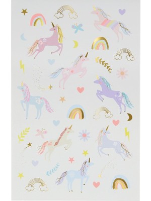 Meri Meri - Unicorn Tattoos - Unicorn Geçici Dövmeleri - 2'li