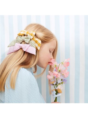 Meri Meri - Gingham Hair Bows - Pötikareli Saç Aksesuarı