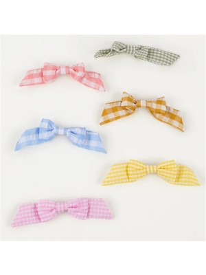 Meri Meri - Gingham Hair Bows - Pötikareli Saç Aksesuarı