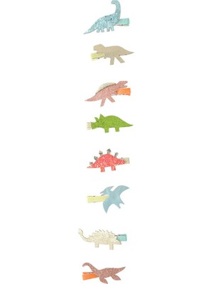 Meri Meri - Dino Hair Clips - Dinozor Tokalar - 8'li