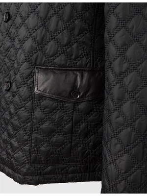 İLVİ Rivne Hakiki Deri Erkek Siyah Mont