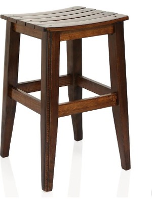 Oktay Ahşap 35 cm Tabure Ceviz Renkli