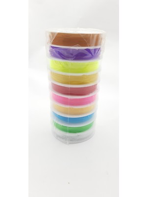 Be Beauty 10 Renk 0,8 mm Renkli Misina Her Renk 5 Mt, Toplam 50 Mt.