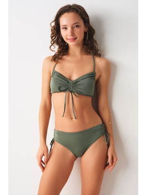 No Gossip Vogue Sürgülü Bikini Tek Alt Haki 239208
