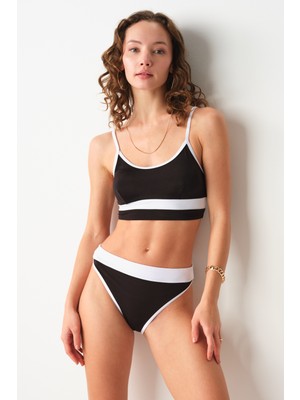 No Gossip Jojoba Parçalı Bustier Tek Üst Siyah 239112