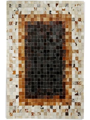 Dericibey Kahverengi Dana Derisi Patchwork Halı 160 x 230 cm