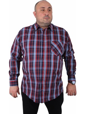 Starbattal Büyük Beden Erkek Cepli Gömlek Estacional 23372 Lacivert