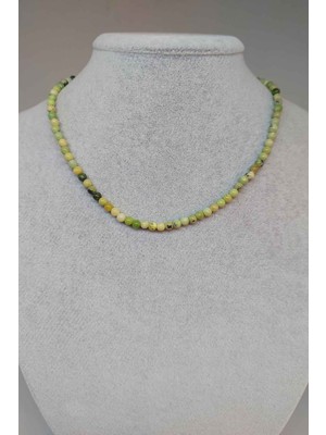 Yaşam Tohumu Krizopras Taşı 4mm Kolye (Sabit Klipsli)