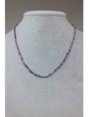 Yaşam Tohumu Ametist Taşı 2.5mm Kolye (Sabit Klipsli)