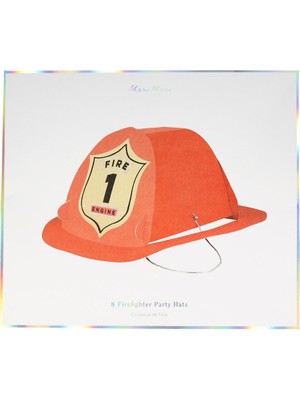 Meri Meri - Firefighter Hats - Itfaiyeci Şapkaları - 8'li