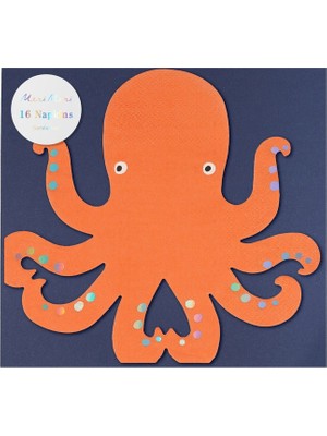 Meri Meri - Octopus Napkins - Ahtapot Peçeteler - 16'lı