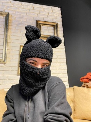 Emgcraft Balaclava / Kar Maskesi / Balaklava Kedi Kulak Bere