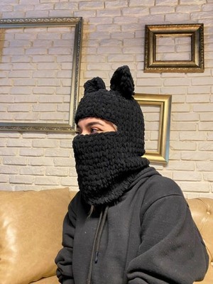 Emgcraft Balaclava / Kar Maskesi / Balaklava Kedi Kulak Bere