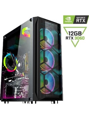 Pcbox Amd Ryzen 5 5500 / Rtx 3060 12GB / 32 GB Ddr4 / 500 GB SSD / R5V3 / Gaming Masaüstü Bilgisayar