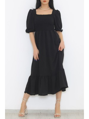 Modaymış Gipeli Ayrobin Elbise Siyah - 52511.1234.