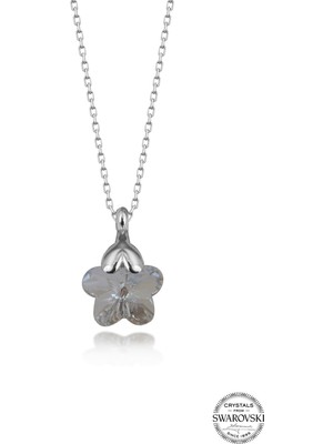 Swarovski Crystal Taşlı Kadın Papatya Gümüş Kolye