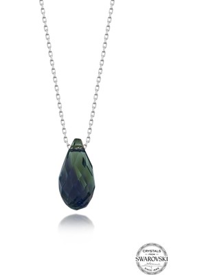 Swarovski Crystal Taşlı Kadın Blue Drop Gümüş Kolye
