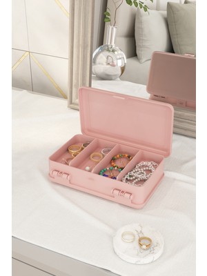 Dovi Home Hope Makyaj ve Kozmetik Düzenleyici Organizer Pudra Pembe Pudra Pembe