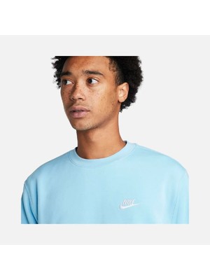 Nike Wishlist Nsw Club Fleece Crewneck Blue Chill White BV2662-499 Erkek Sweatshirt