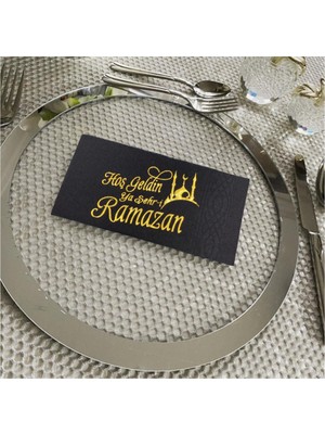 Kidspartim Gold Yaldızlı Siyah Hoş Geldin Ya Şehr-I Ramazan Peçete 16 Lı