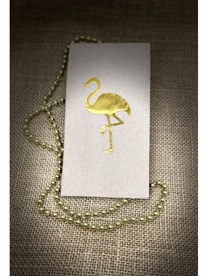 Kidspartim Gold Yaldızlı Kraft Flamingo Peçete