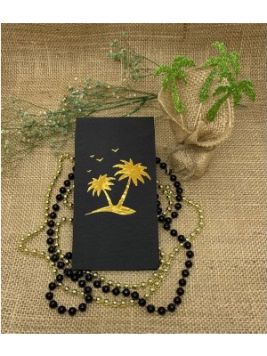 Kidspartim Gold Yaldızlı Siyah Palmiye Ağacı Peçete