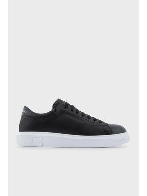 Armani Exchange Logolu Hakiki Deri Sneaker Ayakkabı Erkek Ayakkabı XUX123 XV534 00002