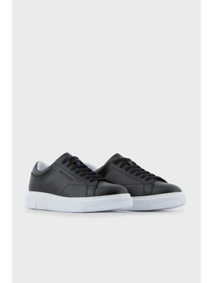 Armani Exchange Logolu Hakiki Deri Sneaker Ayakkabı Erkek Ayakkabı XUX123 XV534 00002