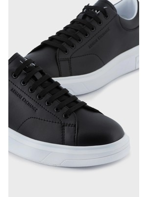 Armani Exchange Logolu Hakiki Deri Sneaker Ayakkabı Erkek Ayakkabı XUX123 XV534 00002