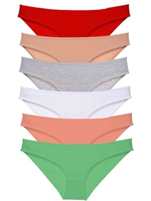 Royaleks 6 adet Süper Eko Set Likralı Kadın Slip Külot Renk 4