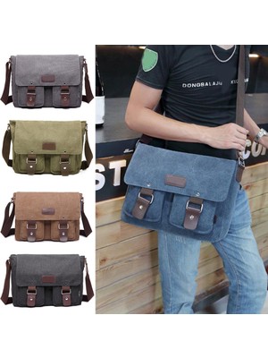 Yingxinfeng Store Erkekler Omuz Crossbody Çanta Vintage Tuval Cep Telefonu Için Günlük Para Seyahat Yeni (Yurt Dışından)