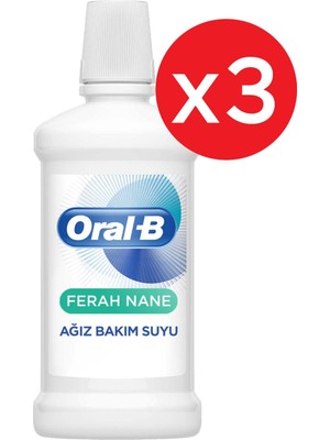 Oral-B Diş Eti Minesi Onarıcı Ağız Çalkalama Suyu 1500 ml Ekstra Ferahlık 500 ml x 3