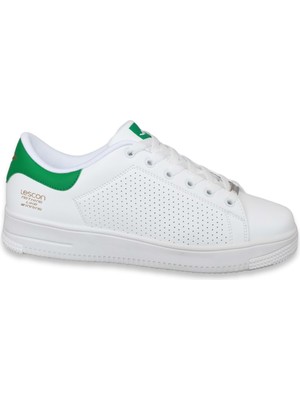 Lescon Konfores 1554-ELEGANCE Anatomik Tabanlı Sneakers Ayakkabı - NKT01554-BEYAZ Yeşil-44