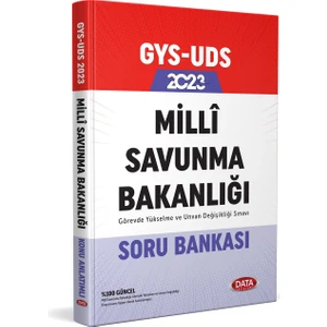 Data Yayınları Milli Savunma Bakanlığı GYS Soru Bankası 2023