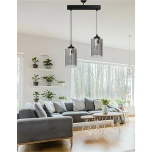 Modern Spor Model Ikili Füme Hakiki Cam Sarkıt Avize