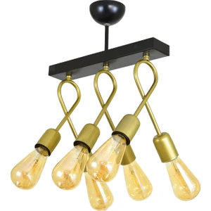 Altılı Gold Çapraz Fiyonk Model Avize