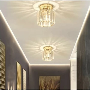 Kristal Model Modern Tekli Plafonyer Model Gold Avize